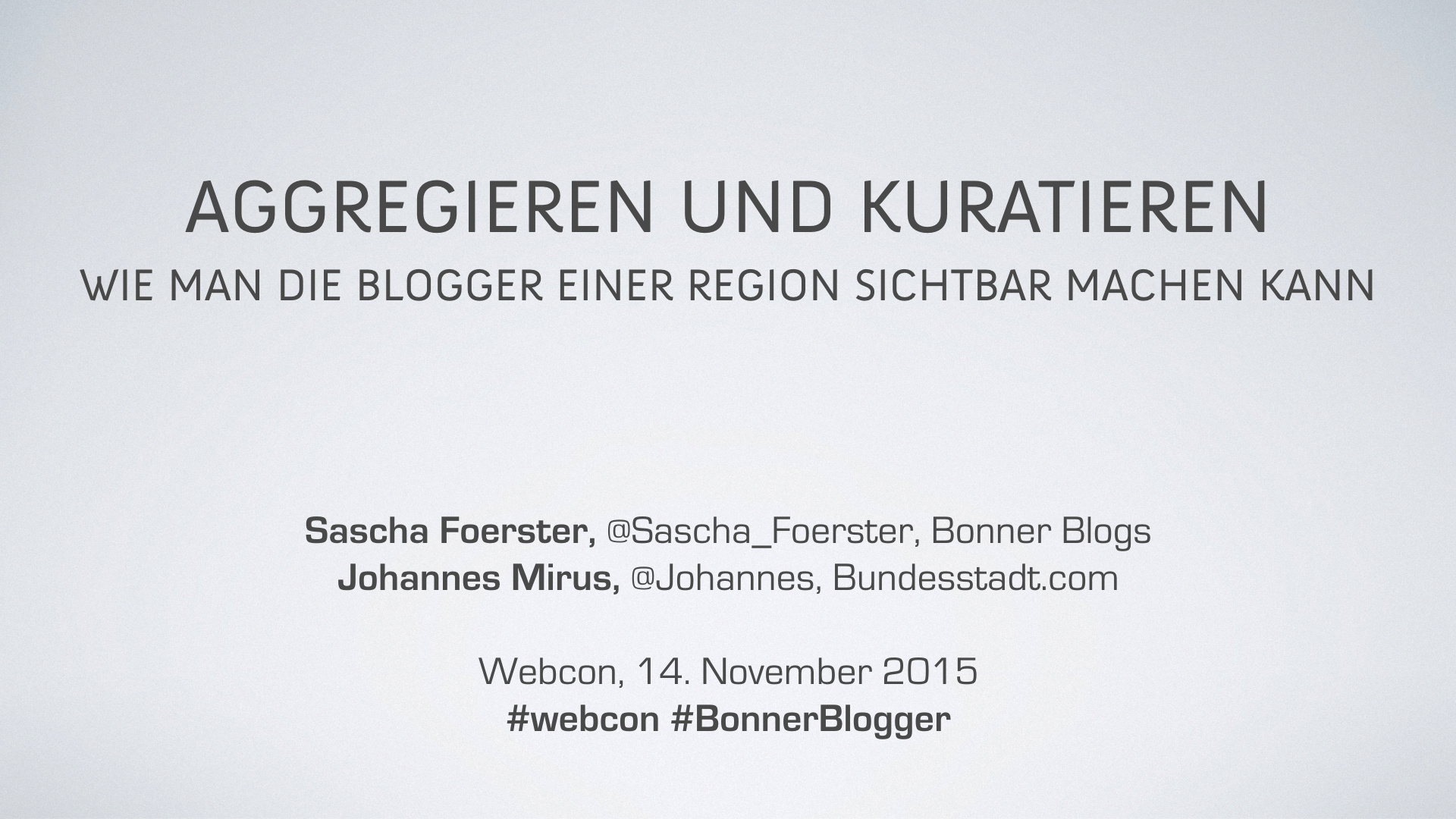 Aggregieren und Kuratieren: Wie man die Blogger einer Region sichtbar machen kann