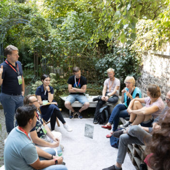 Diskussionsrunde beim ersten Barcamp Nachhaltige Zukunft.