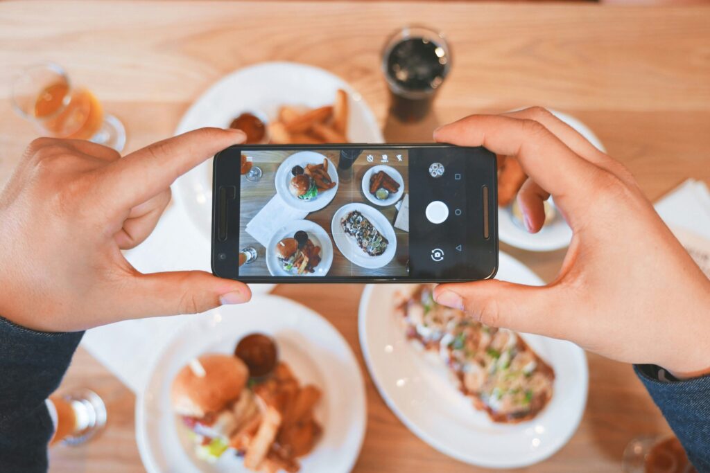 Handyfotos im Restaurant